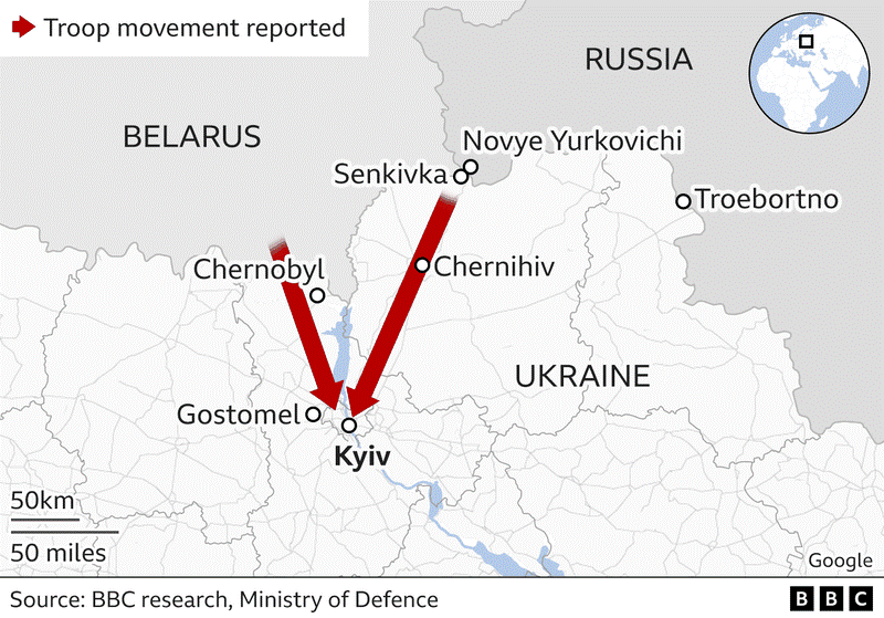 Quân đội Nga tổ chức mũi vu hồi chiến lược vào phía tây Kiev